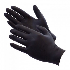 Перчатки нитриловые черные  100 шт